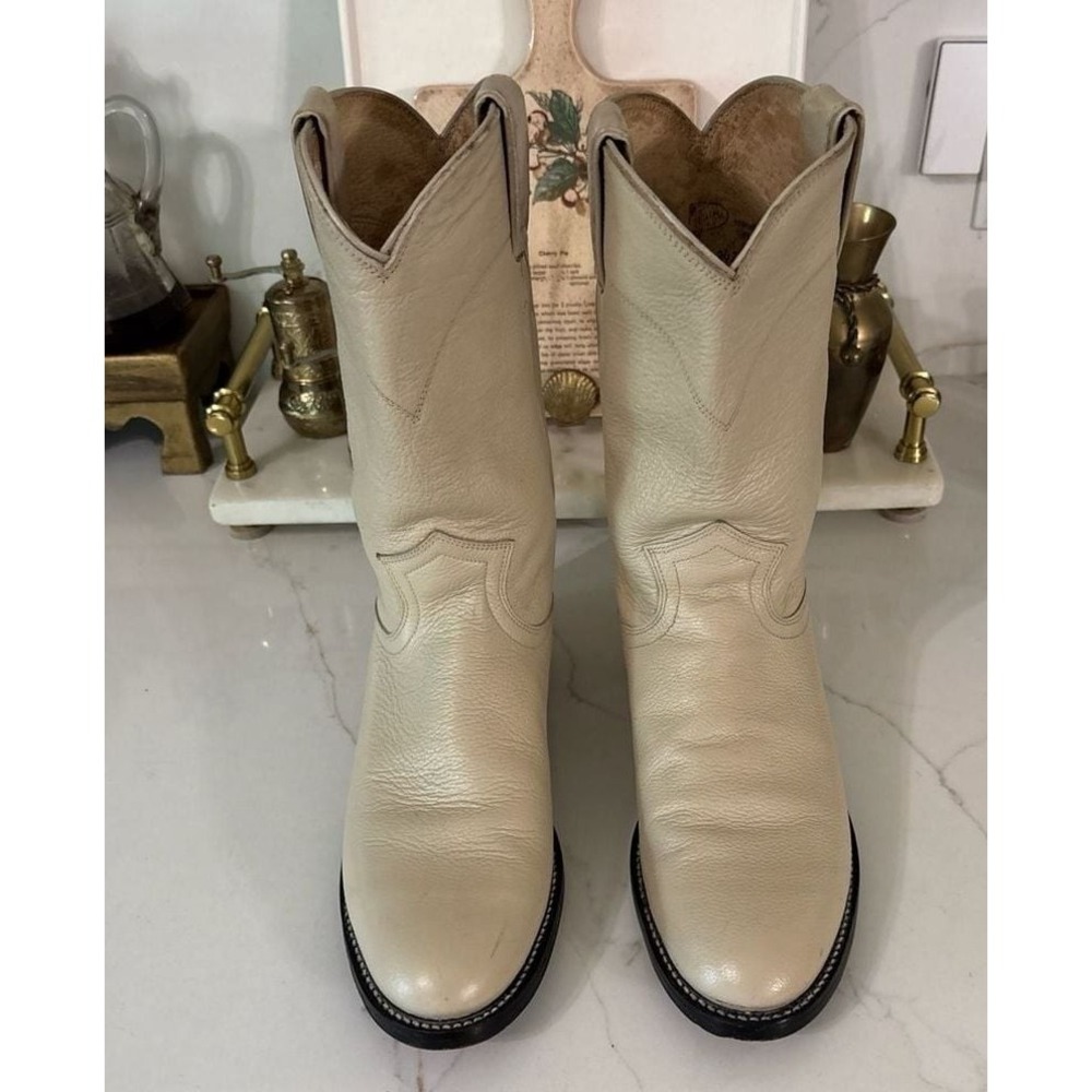 Justin L3730 Leather Roper Cowboy Boots